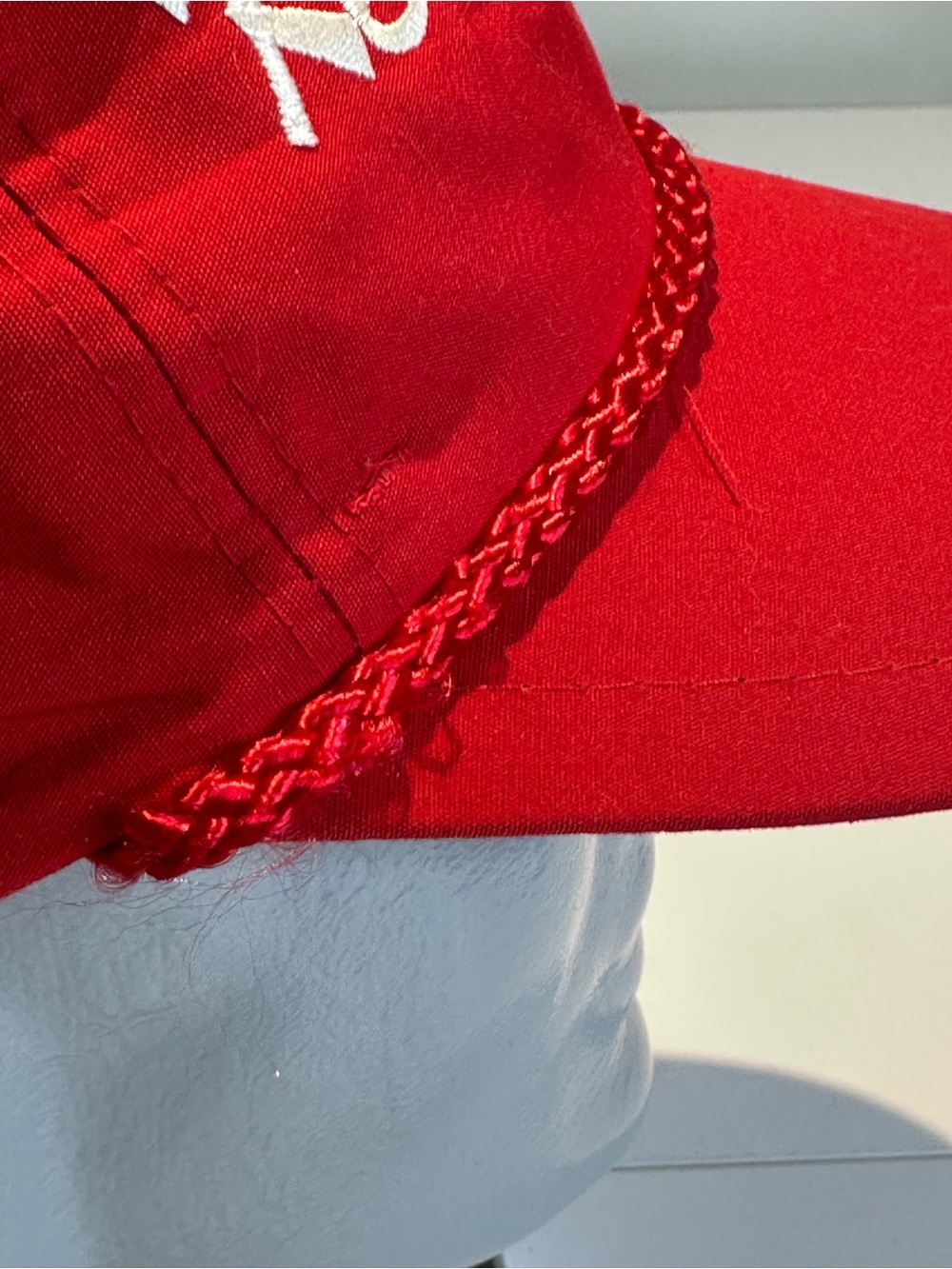 Red Rope-Trim Hat - Picture 8 of 11